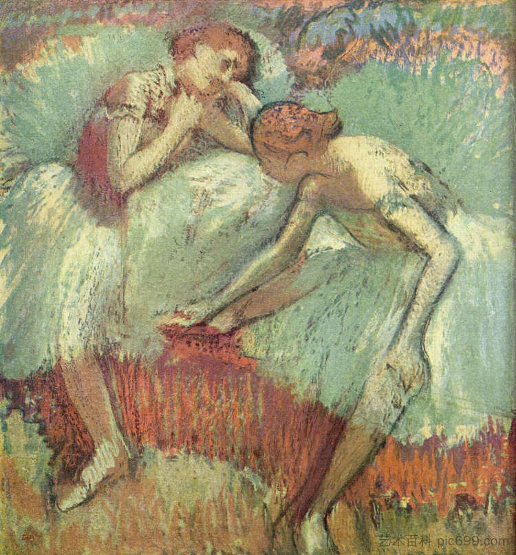 Two Dancers at Rest (Dancers in Blue) Two Dancers at Rest (Dancers in Blue) (1898),埃德加·德加