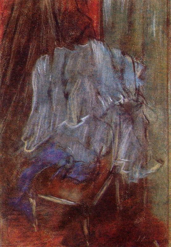 椅子上的投资 Vestment on a Chair (c.1887)，埃德加·德加