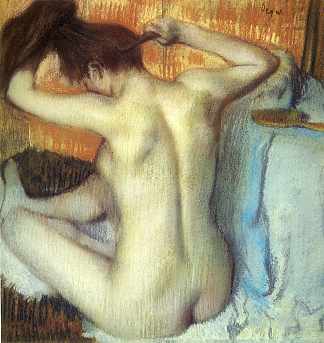 梳头的女人 Woman Combing Her Hair (1885)，埃德加·德加