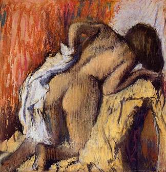晾晒自己的女人 Woman Drying Herself (c.1896 – c.1898)，埃德加·德加
