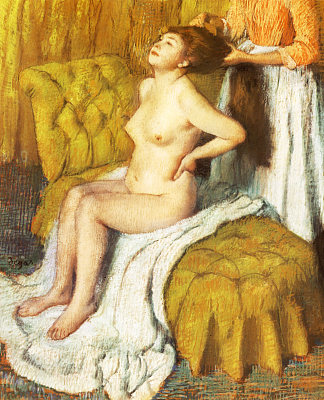 正在梳头的女人 Woman Having Her Hair Combed (1895)，埃德加·德加
