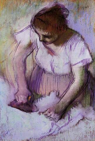 女人熨衣服 Woman Ironing (c.1882 – c.1886)，埃德加·德加