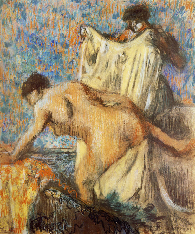 离开浴室的女人 Woman Leaving Her Bath (1898),埃德加·德加