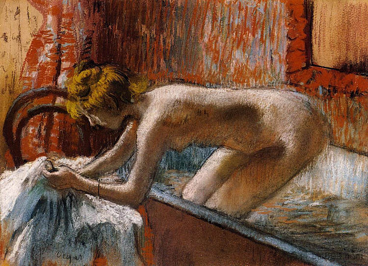 离开浴室的女人 Woman Leaving Her Bath (c.1886 - c.1888),埃德加·德加