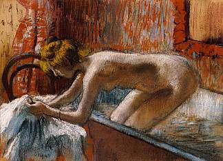 离开浴室的女人 Woman Leaving Her Bath (c.1886 – c.1888)，埃德加·德加