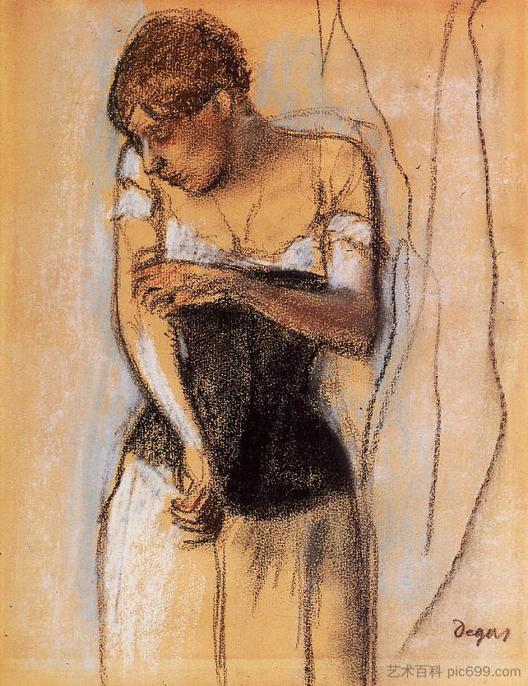 女人摸她的胳膊 Woman Touching Her Arm (c.1883),埃德加·德加