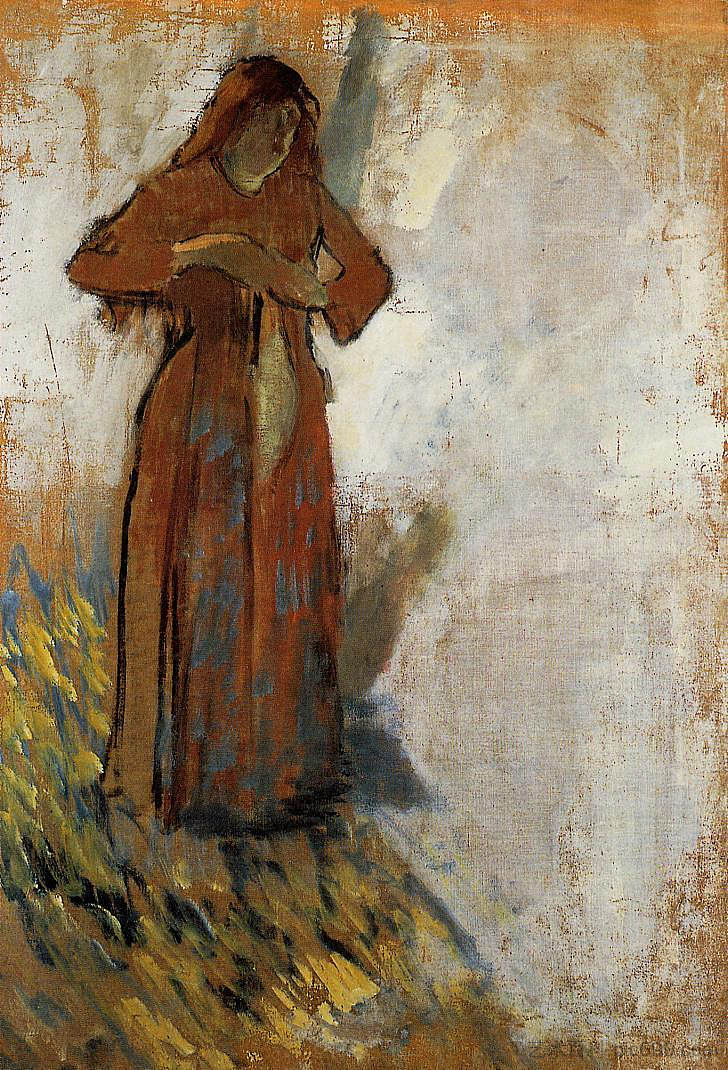 红头发蓬乱的女人 Woman with Loose Red Hair (1898),埃德加·德加