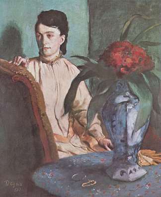 拿着东方花瓶的女人 Woman with the Oriental Vase (1872)，埃德加·德加