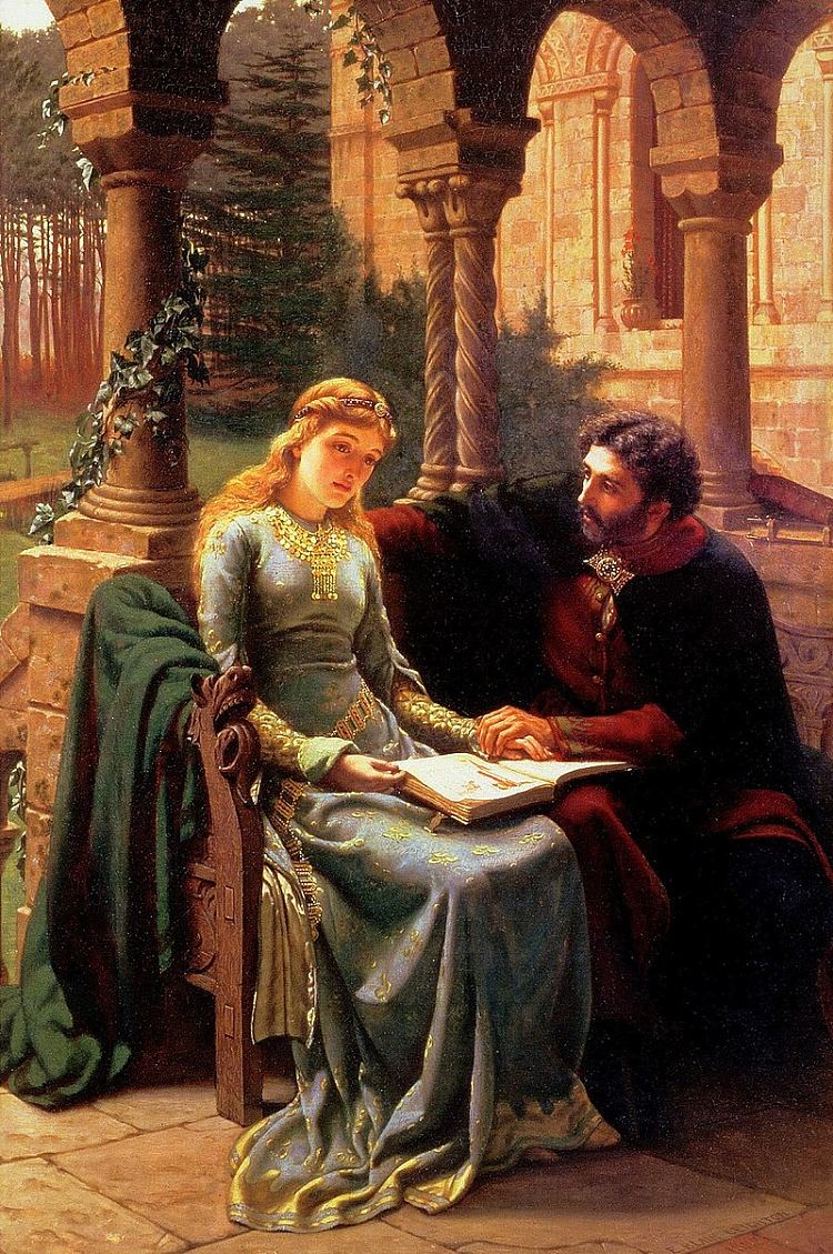 阿伯拉德和他的学生海洛伊丝 Abelard and His Pupil Heloise (1882)，埃德蒙·布莱尔·莱顿