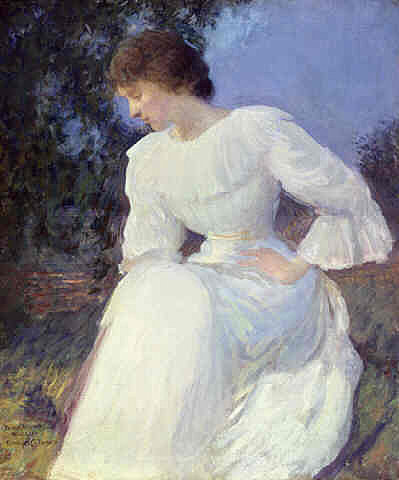 白衣女人的肖像 Portrait of a Woman in white (1885 - 1890)，埃德蒙·查尔斯·塔贝尔