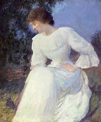 白衣女人的肖像 Portrait of a Woman in white (1885 – 1890)，埃德蒙·查尔斯·塔贝尔