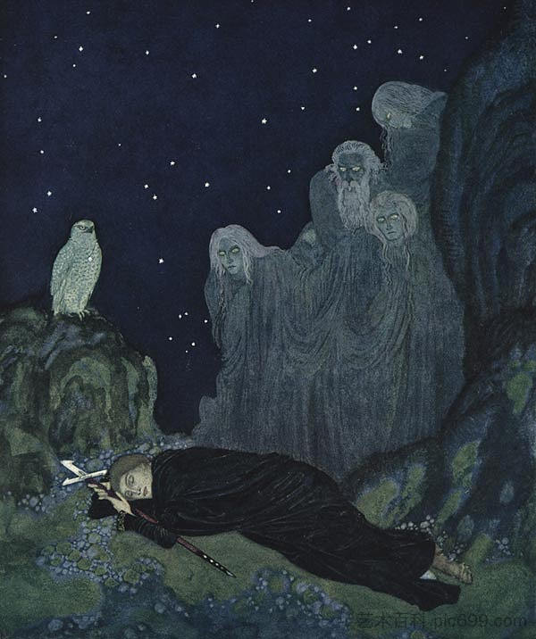 一圈迷雾（罗马尼亚女王的《偷光者》） A Circle of Mist (Stealers of Light by the Queen of Romania)，埃德蒙·杜拉克