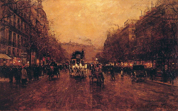 巴黎之夜 Paris Evening (1905)，爱德华·科尔特斯