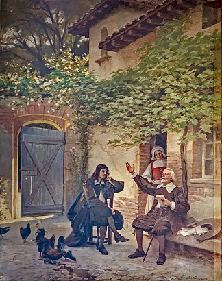 莫里哀和戈多林 Molière and Godolin (1907)，爱德华·德巴·蓬桑
