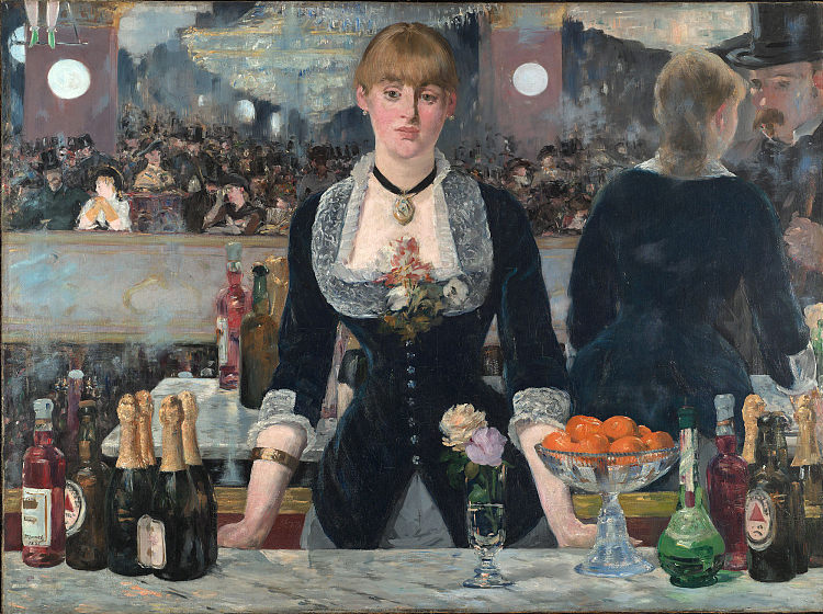 Folies-Bergere酒吧 A Bar at the Folies-Bergere (1882; Paris,France  )，爱德华·马奈