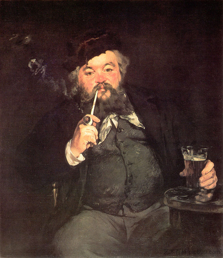 一杯好啤酒 A Good Glass of Beer (1873; France  )，爱德华·马奈