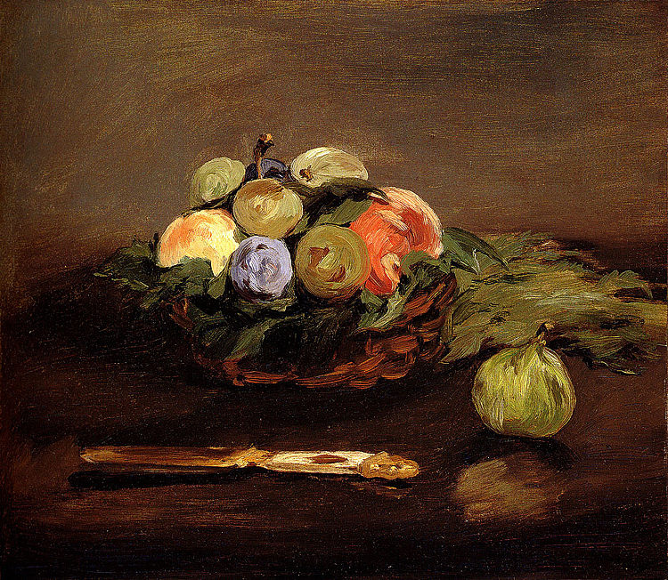 水果篮 Basket of Fruits (c.1864; Paris,France  )，爱德华·马奈