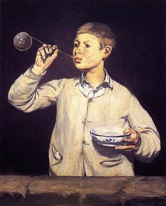 男孩吹泡泡 Boy Blowing Bubbles (1869; Paris,France                     )，爱德华·马奈