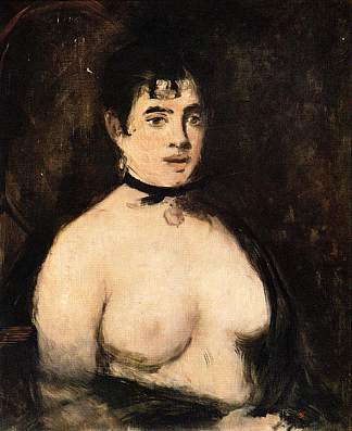 裸露乳房的黑发 Brunette with bare breasts (1872; Paris,France                     )，爱德华·马奈