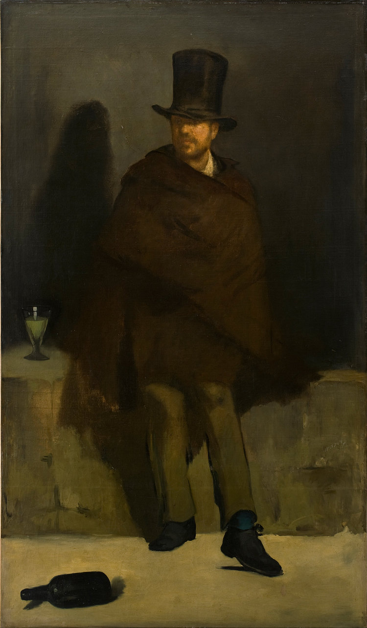 苦艾酒饮用者 The absinthe drinker (1859; Paris,France  )，爱德华·马奈