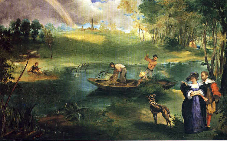 钓鱼 Fishing (c.1863; Paris,France  )，爱德华·马奈