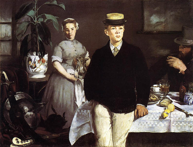 工作室午餐会 Luncheon in the Studio (1868; Paris,France ),爱德华·马奈