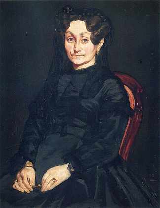 奥古斯特·马奈夫人 Madame Auguste Manet (c.1865; Paris,France                     )，爱德华·马奈