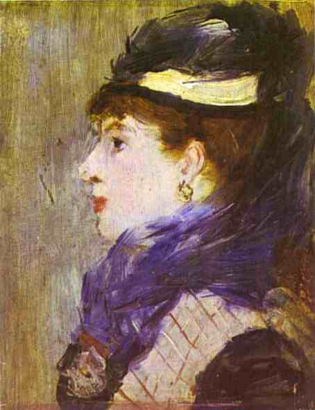 一位女士的肖像 Portrait of a Lady (c.1879; Paris,France  )，爱德华·马奈