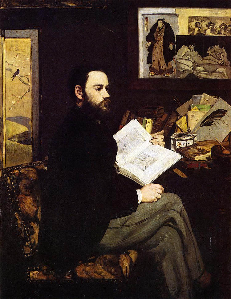 埃米尔·左拉的肖像 Portrait of Emile Zola (1868; Paris,France  )，爱德华·马奈