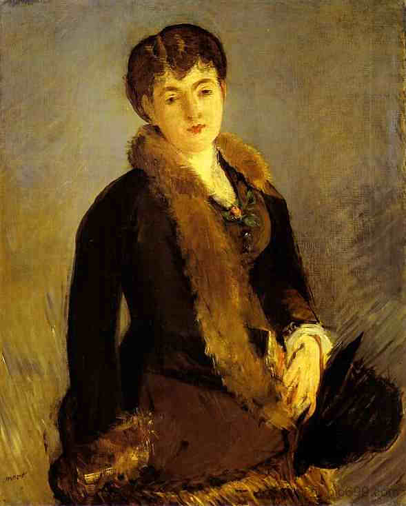 伊莎贝尔·莱蒙尼尔小姐的肖像 Portrait of Mademoiselle Isabelle Lemonnier (c.1879; Paris,France  )，爱德华·马奈