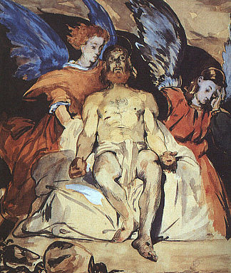 学习“死去的基督与天使” Study to “Dead Christ with Angels” (1864; Paris,France                     )，爱德华·马奈