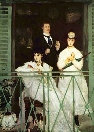 阳台 The Balcony (1869; Paris,France                     )，爱德华·马奈