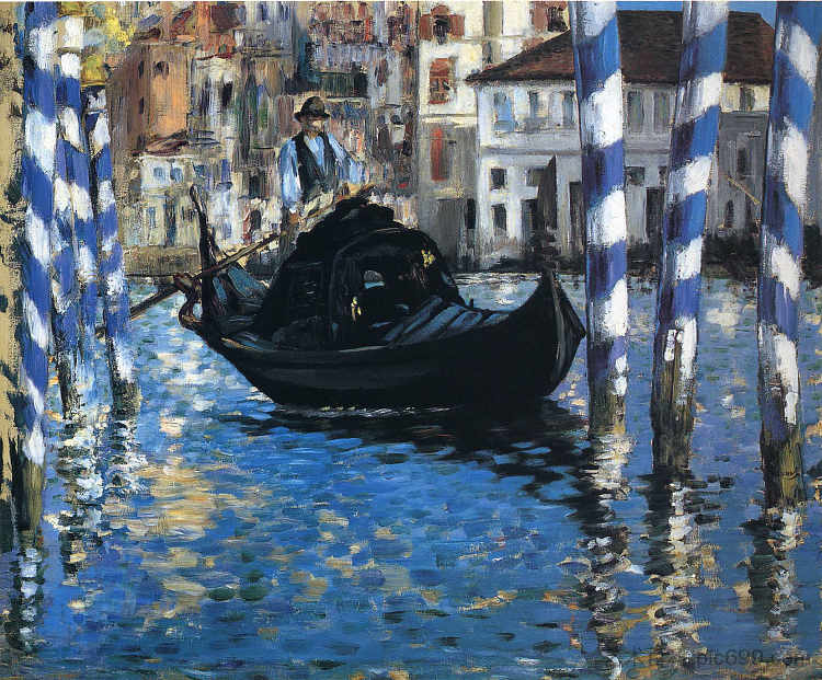 威尼斯大运河（蓝色威尼斯） The Grand Canal of Venice (Blue Venice) (1875; Venice,Italy  )，爱德华·马奈