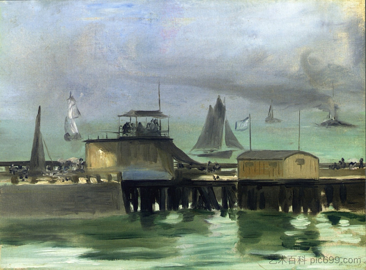 布洛涅码头 The Jetty at Boulogne (1869; Paris,France  )，爱德华·马奈