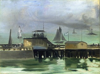 布洛涅码头 The Jetty at Boulogne (1869; Paris,France                     )，爱德华·马奈