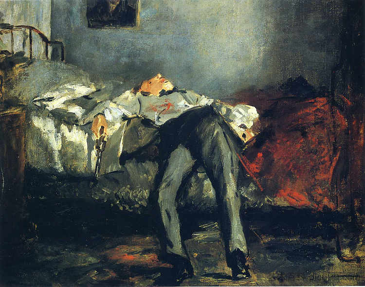 自杀 The Suicide (c.1880; Paris,France ),爱德华·马奈