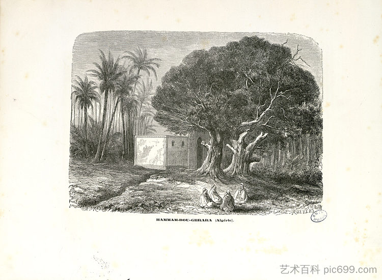 Hammam-bou-ghrara（即Hammam-boughrara） Hammam-bou-ghrara (i.e. Hammam-boughrara) (1862)，爱德华·里欧