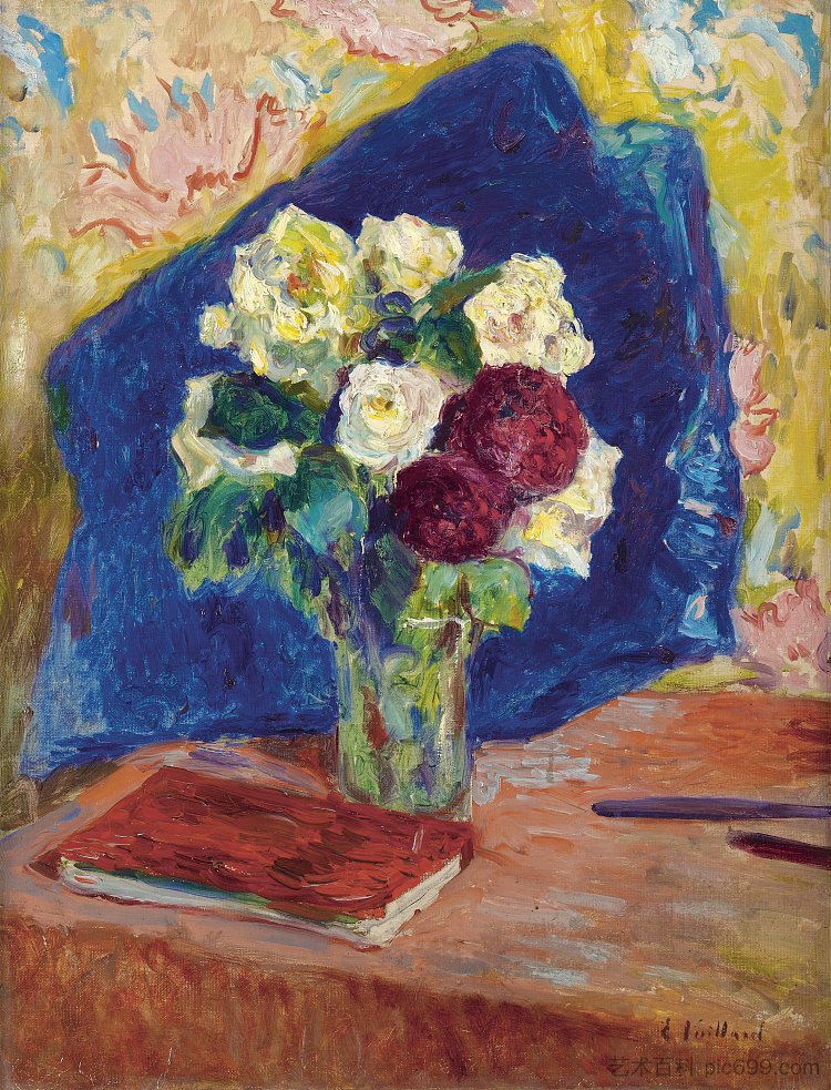 花束和书 The Bouquet And The Book (c.1910; France  )，爱德华·维亚尔