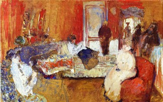 在红屋里 In the Red Room (1905 – 1907)，爱德华·维亚尔