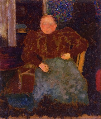 维亚尔夫人坐着 Madame Vuillard Seated (1893)，爱德华·维亚尔