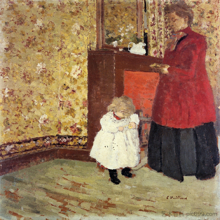 母亲与孩子 Mother and Child (1900)，爱德华·维亚尔