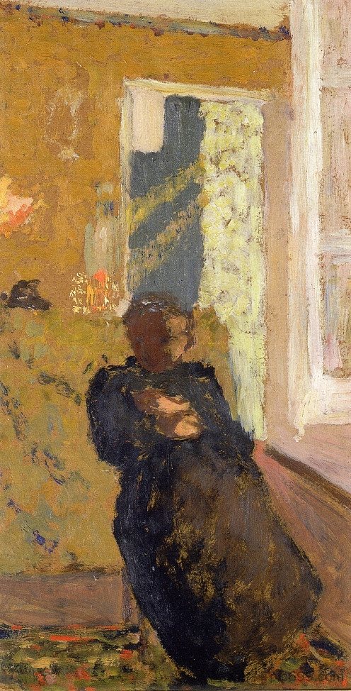 穿着黑衣的坐着的女人 Seated Woman Dressed in Black (1893)，爱德华·维亚尔