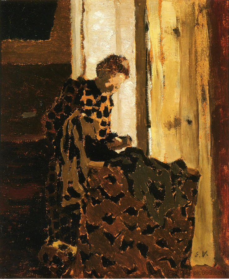 女人刷衣服 Woman Brushing a Garment (1891 - 1892)，爱德华·维亚尔