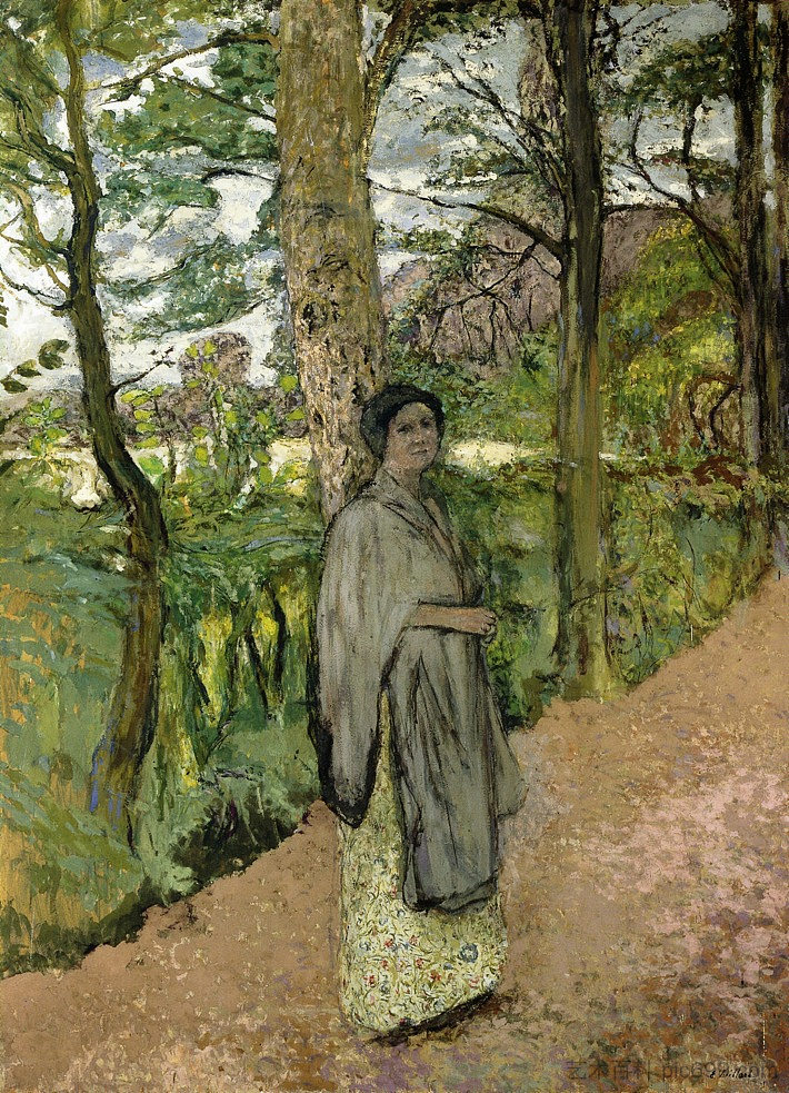 小巷里的灰衣女人 Woman in Grey in a Lane (1913)，爱德华·维亚尔