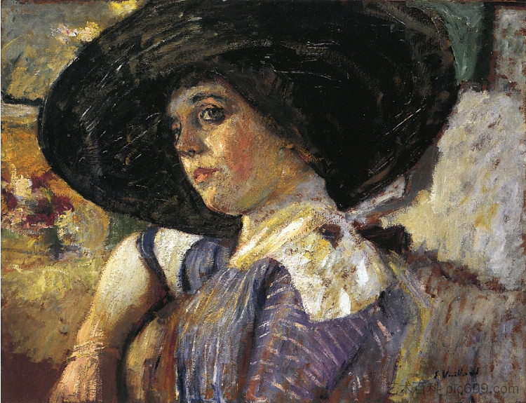 戴帽子的女人 Woman with Hat (1912)，爱德华·维亚尔