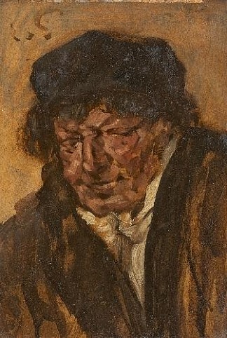 戴贝雷帽的男人的肖像 Portrait of a Man With Beret，爱德华·冯·格布哈特