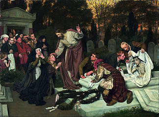 拉撒路的复活 The Raising of Lazarus (1896)，爱德华·冯·格布哈特