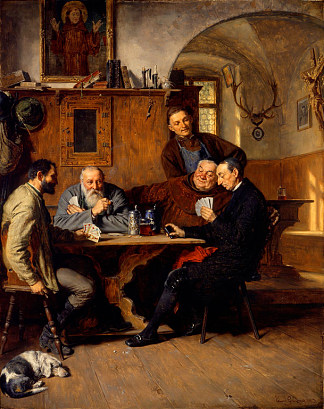 纸牌玩家 The Card Players (1883)，珍妮·赫布特尼