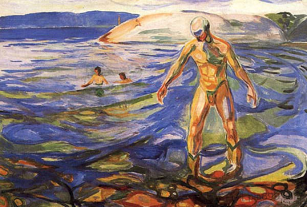 洗澡的人 Bathing Man (1918)，爱德华·蒙克