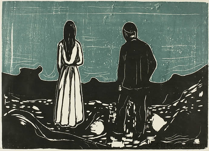寂寞的人 The Lonely Ones (1899),爱德华·蒙克